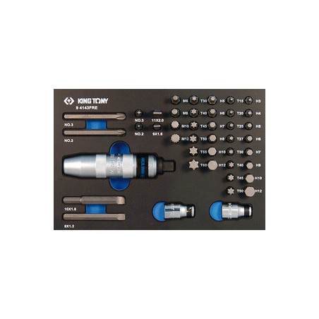 Bandeja de destornilladores martillo Evawave con brocas - 43 piezas - 94143FRE