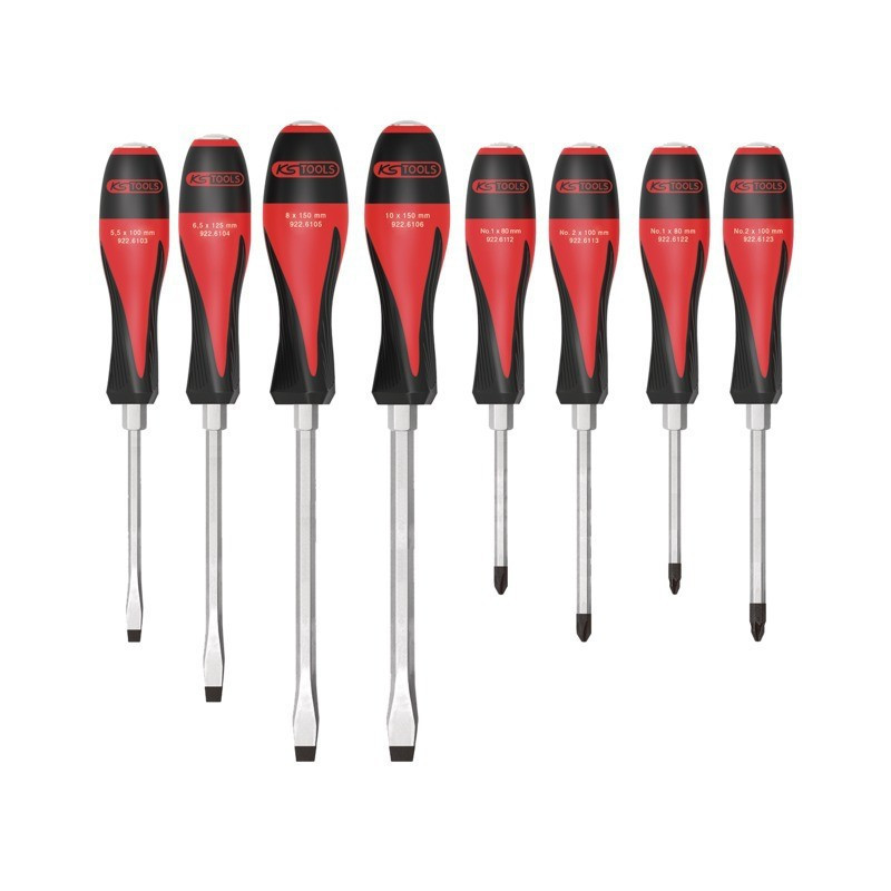 ULTIMATE FLACHSCHRAUBENDREHER 5.5A10MM PH1/2 PZ1/2 SET AUS 8 TEILEN KS WERKZEUGEN