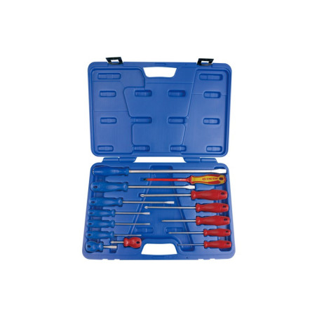 Destornillador ranurado y fundas Phillips de PVC - (juego de 14 piezas) - 35114mr