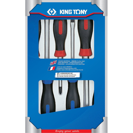 Kreuzschlitz-Durchschnitt-Schraubendreher – (6-teiliges Set) – 30206mr