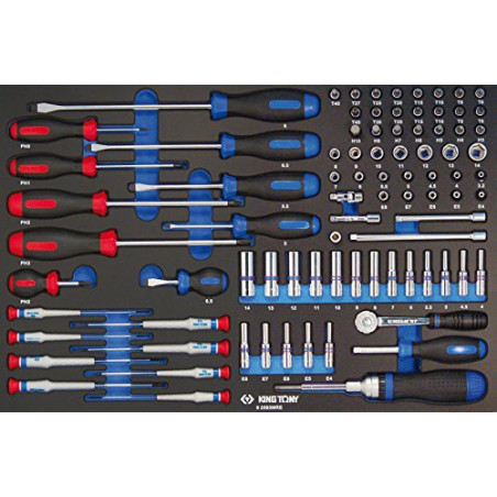 Vassoio per prese Evawave. Accessori metrici da 1/4". Cacciavite - 92593MRE