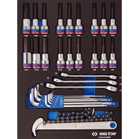 Bandeja para llaves inglesas de 6 puntos y destornillador Torx 990131mre