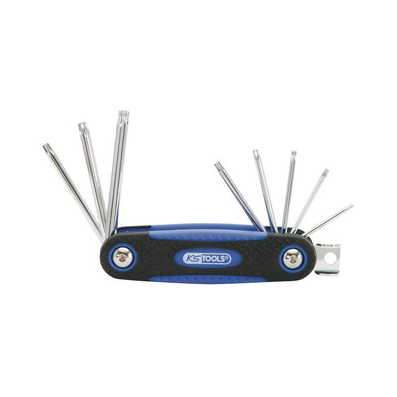 LLAVES TORX MACHO PERFORADAS EN MONTAJES DE 8 LLAVES KS TOOLS