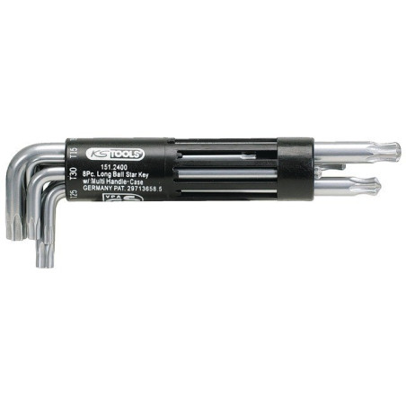 LLAVES TORX MACHO JUEGO DE CABEZA DE BOLA LARGA DE 8 LLAVES KS HERRAMIENTAS