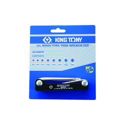 Gioco di chiave Torx maschio montato - 8 pezzi - 20308pr