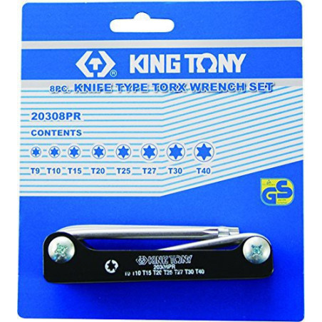 Torx Männchenschlüssel-Set auf Halterung – 8 Teile – 20308 Pr