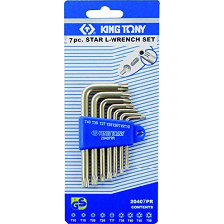 Juego de llave macho Resistorx en la caja - 7 piezas - 20407pr