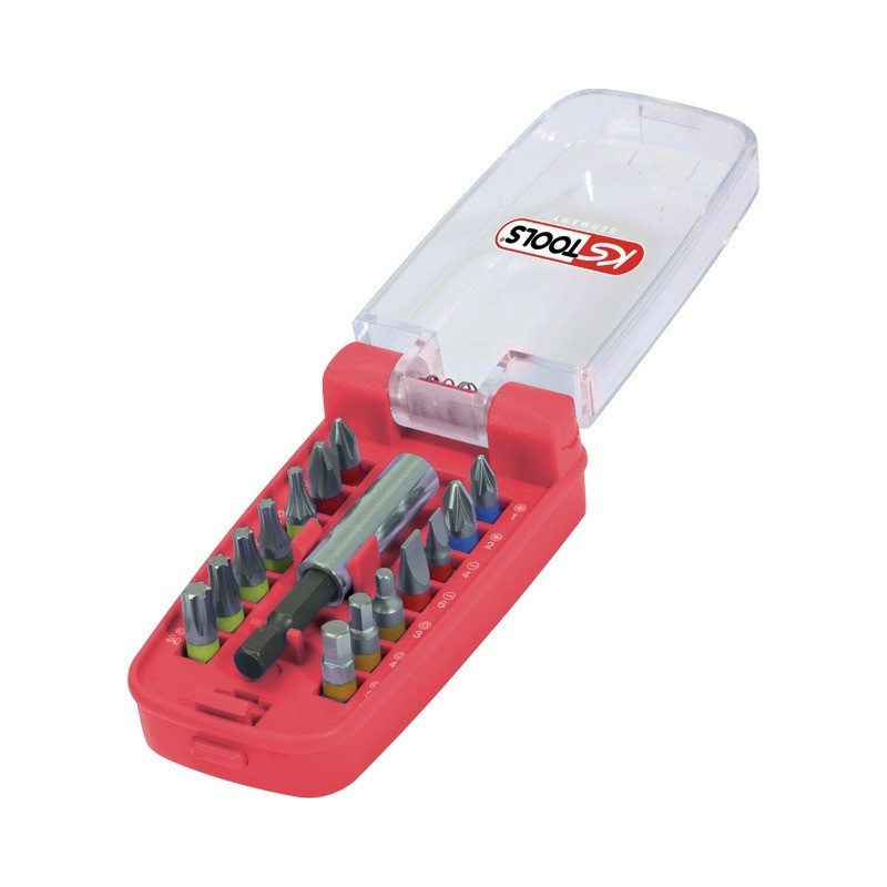 PUNTE PER CACCIAVITE CODIFICATE A COLORI SET DA 15 PEZZI KS TOOLS