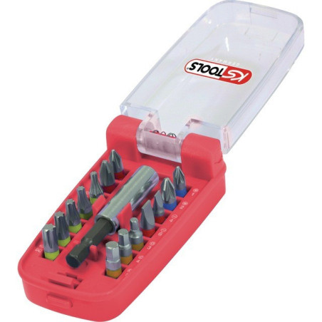 PUNTE PER CACCIAVITE CODIFICATE A COLORI SET DA 15 PEZZI KS TOOLS