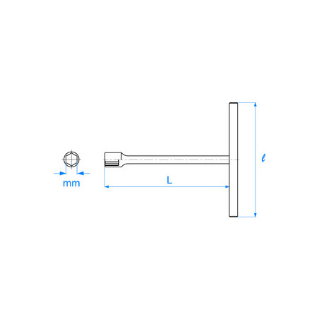 Eingebetteter Stecknuss-T-Wrench – 1185M