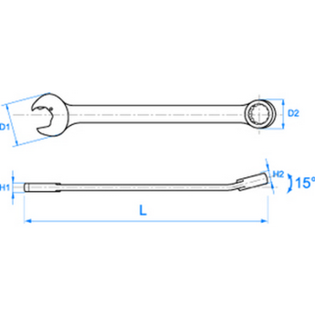 Llave combinada de trinquete con horquilla Speedopen - 3721 m