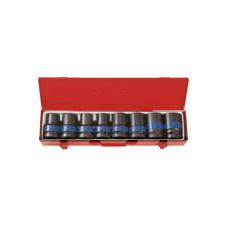 Set da 1" 6-Point Long Socket - 8 pezzi - 8408mp