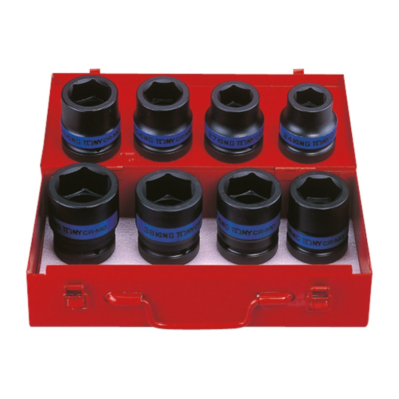 1" metrisches 6-Punkt-Schlagfassungsset – 8 Teile – 8410mp