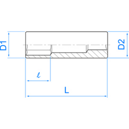 1/4" (6,35 mm) lange 6-punts dop - 2235