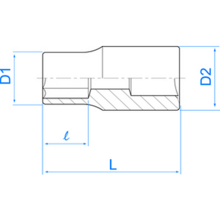 Douille standard pour vis mâles Torx 1/4" (6.35 mm) 2375