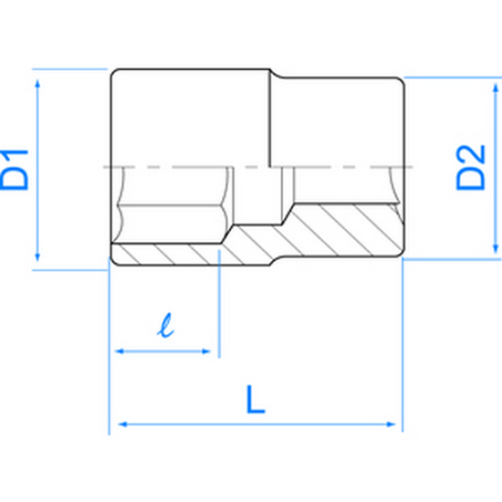 Douille standard 1/4" (6.35 mm) 12 Pans - 2330