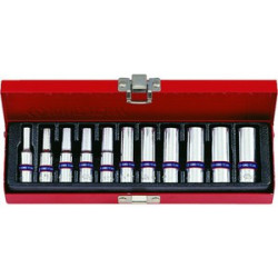Coffret de douilles 1/4" métriques - 11 pièces - 2511mr