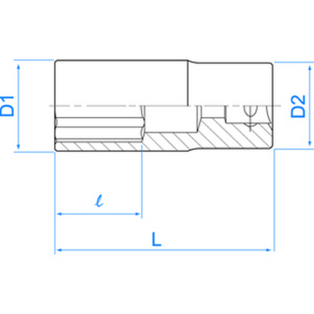 Metrische Stecknuss 3/4" (19,05 mm) lang 6 Punkt 6235