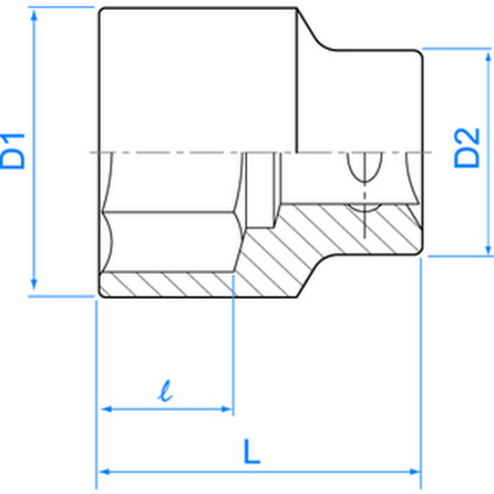 Metrische Stecknuss 3/4" (19,05 mm) Standard 6-Punkt-6335
