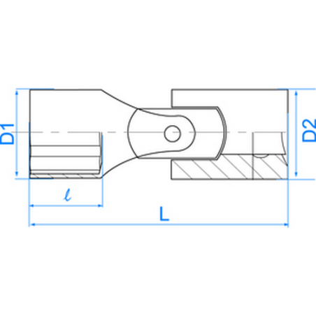 Douille cardan 12 Pans métrique 3/8" (9.53 mm) 3750