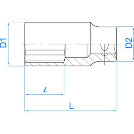 3/8" (9,53 mm) Bussola lunga a 12 punti 3230