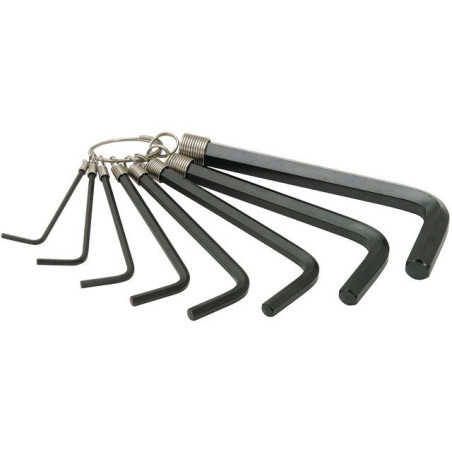 LLAVES CORTAS MACHO DE 6 PUNTOS SOBRE ANILLO JUEGO DE 8 TECLAS KS TOOLS