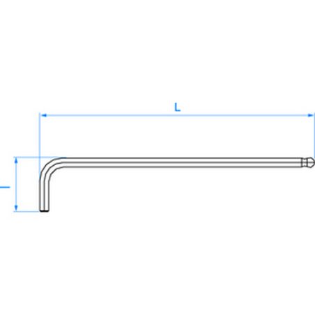 Chiave angolata extra lunga a 6 punte 1120mr