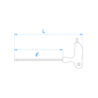 Chiave a 6 punti con maniglia a L 1160