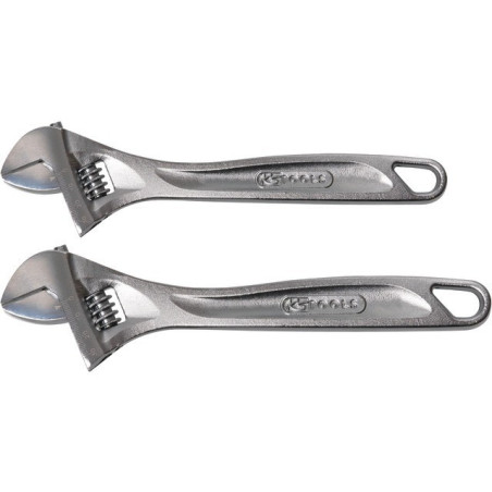 CLE A MOLETTE 10" ET 12" CHROMEE LOT DE 2 KS TOOLS