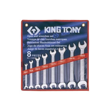 Kit de llave métrica de extremo abierto - 8 piezas - 1108MR