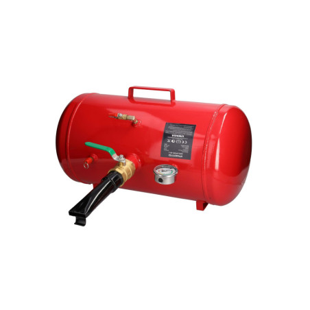 Efficient tubeless tire inflator for tire shops, gas stations, and roadside assistance.