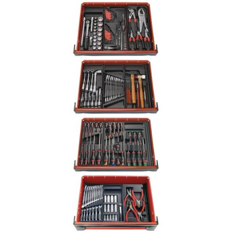 GEREEDSCHAPSSAMENSTELLING V8 12 THERMOGEVORMDE MODULES FACOM