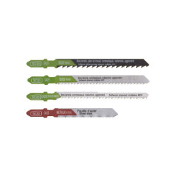 Auswahl von 4 SCID T-Hook Stichsägeblättern – Chrom-Vanadium & HSS