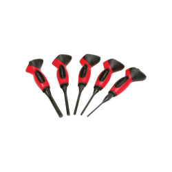 Gepolijste pin-flushset met 5-delig handvat - KS TOOLS