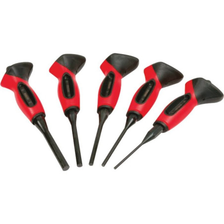 Gepolijste pin-flushset met 5-delig handvat - KS TOOLS