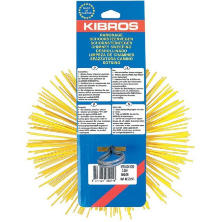 ERIZO REDONDO DE NYLON PARA DESHOLLINAR 150 MM