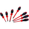 Cacciavite isolato "1000V" con fessure e pozidriv - (set di 7 pezzi) - 30607mr