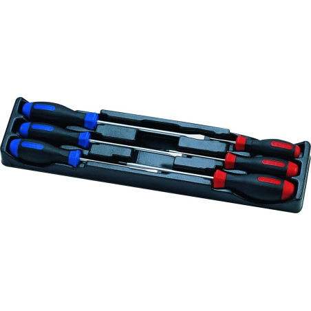 Destornillador ranurado termoformado y Phillips - 6 piezas - 930106mr