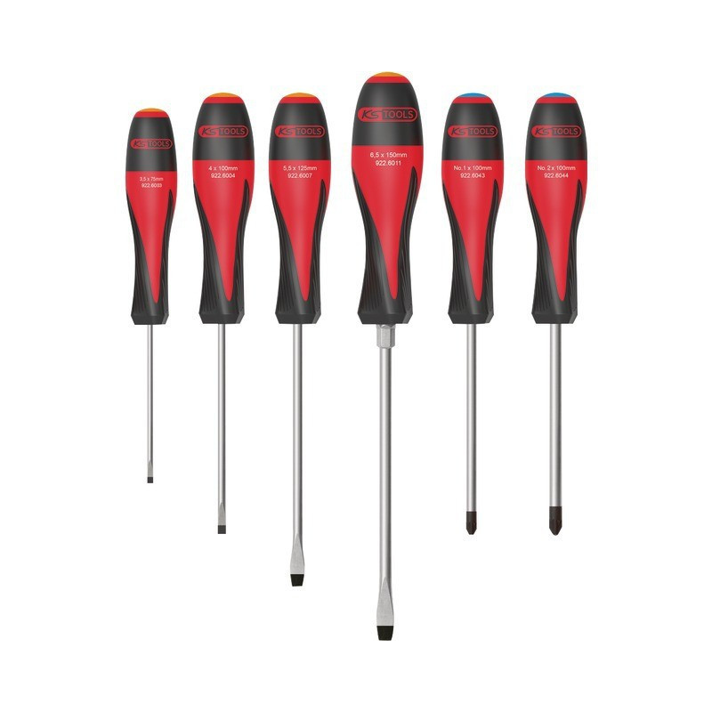 ULTIMATE 4 SLOTS - 2 POZIDRIVER SCHROEVENDRAAIERS SET VAN 6 KS TOOLS.