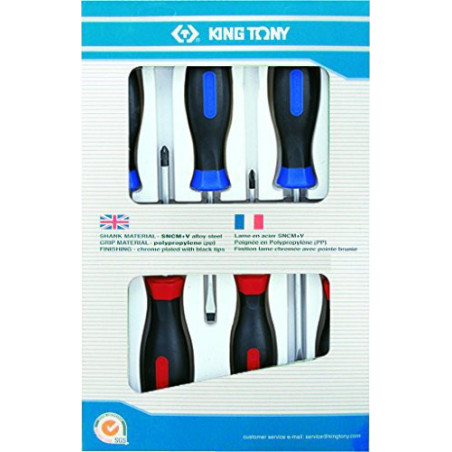 Tournevis à fente et Phillips - (jeu de 6 pièces) - 31116mr