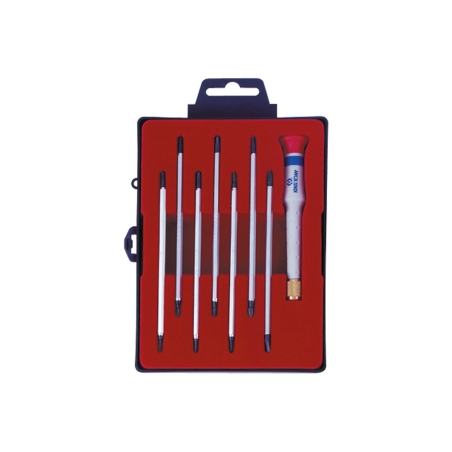 Precisieschroevendraaier met omkeerbare bladen (8-delige set) - 32607MR