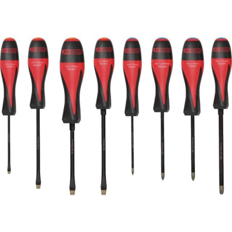 ULTIMATEGRIP 4 RANURAS - JUEGO DE 4 DESTORNILLADORES POZIDRIV CON 8 HERRAMIENTAS KS