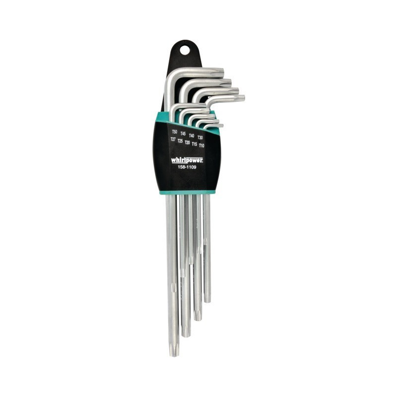 WHIRLPOWER TORX LONG TORX MANNELIJKE SLEUTELS SET VAN 9 DELEN