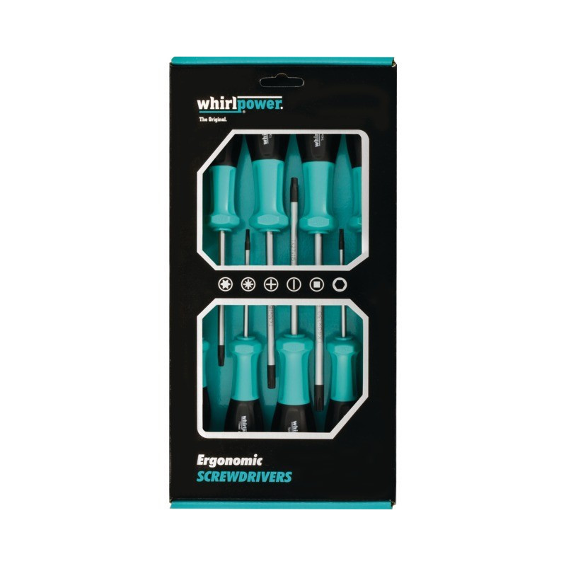 DESTORNILLADOR TORX DE CAJA WHIRLPOWER DE 8 PIEZAS