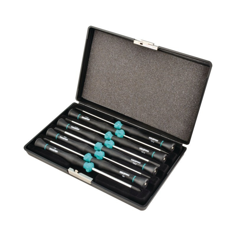 CACCIAVITE A FESSURE WHIRLPOWER PRECISION & PHILLIPS SET IN UN SET DI 8 PEZZI