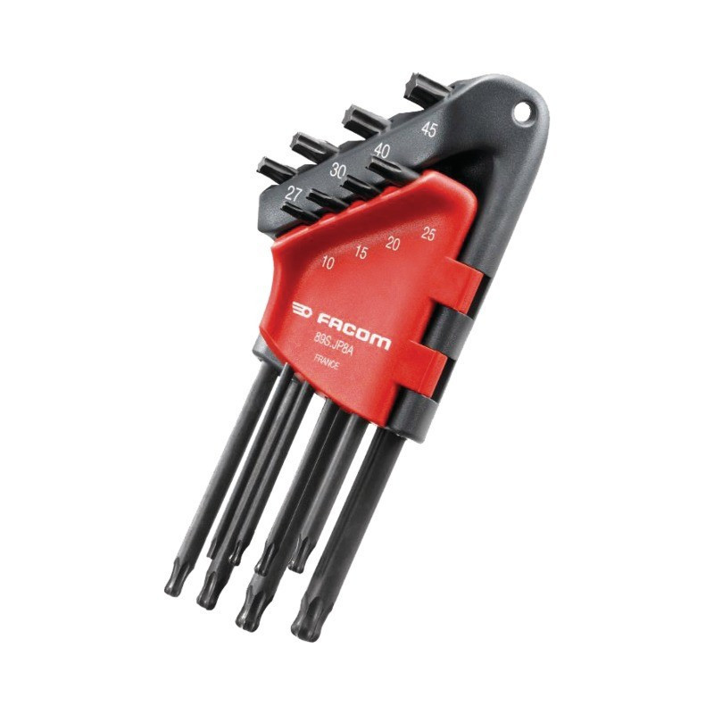 MÄNNLICHER TORX-SCHLÜSSEL MIT LANGER KUGELFÖRMIGER KOPF – GEHÄUSE MIT 8 FACOM-SCHRAUBENSCHLÜSSELN