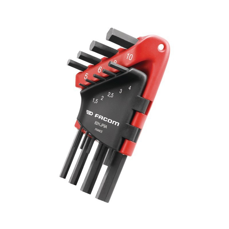 LLAVES MACHO DE 6 PUNTOS, MALETÍN CORTO DE 9 TECLAS FACOM