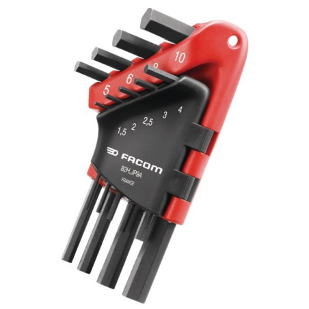 LLAVES MACHO DE 6 PUNTOS, MALETÍN CORTO DE 9 TECLAS FACOM