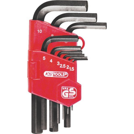 LLAVES MACHO 6 PUNTAS CORTAS SOPORTE DE 9 LLAVES KS HERRAMIENTAS