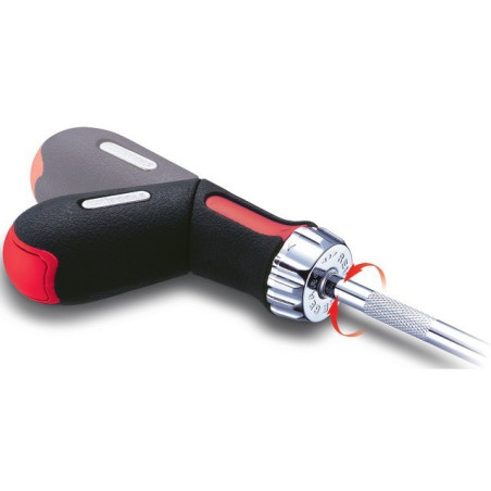 GEARPLUS RATELGREEP SCHROEVENDRAAIER MET 6 BITS KS GEREEDSCHAPPEN